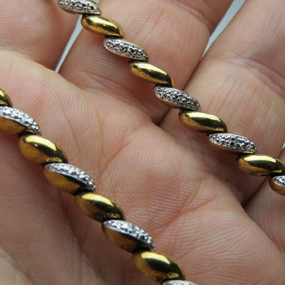 14k Gold *925 Sterling Silver Necklace - Picture 2 of 5